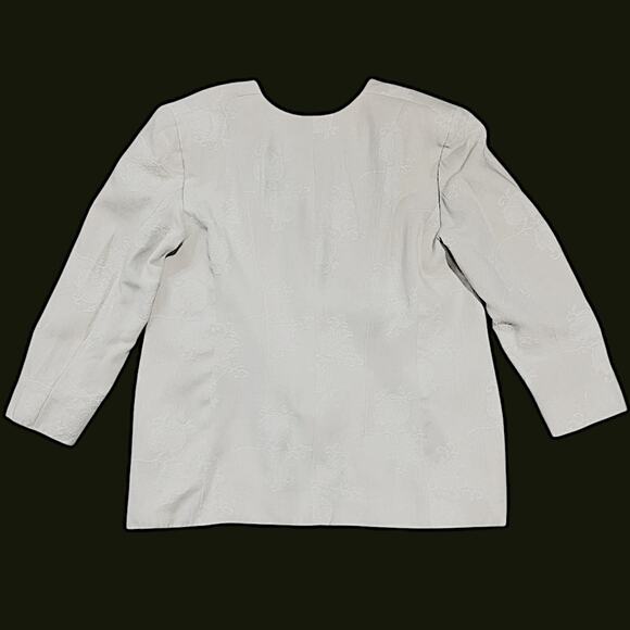 Emanuel Ungaro Cream Floral Blazer | Size 16 - Picture 2 of 7